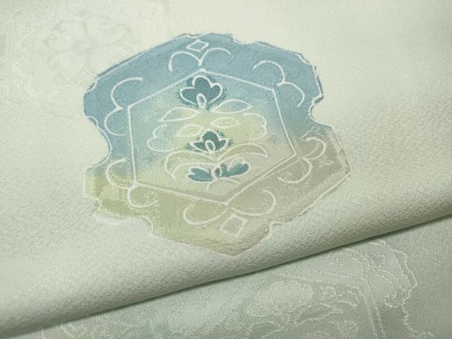 平和屋着物●上質な小紋　吉祥花文　地紋起こし　暈し染め　正絹　逸品　CABH9638ut
