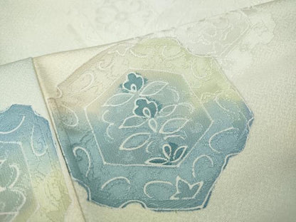 平和屋着物●上質な小紋　吉祥花文　地紋起こし　暈し染め　正絹　逸品　CABH9638ut