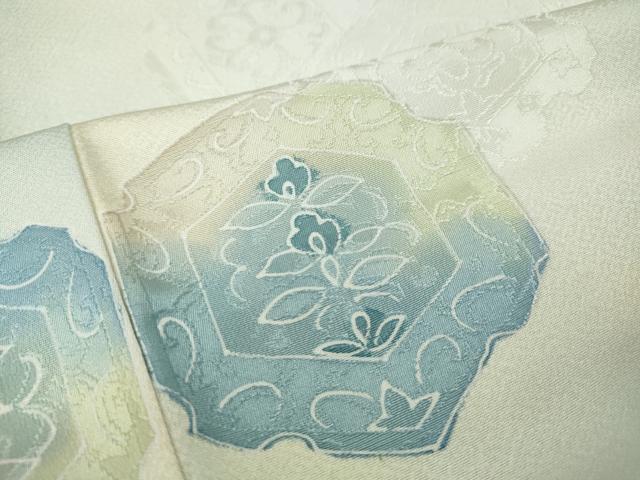 平和屋着物●上質な小紋　吉祥花文　地紋起こし　暈し染め　正絹　逸品　CABH9638ut