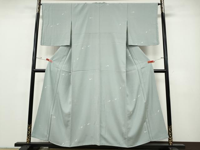 平和屋着物●上質な小紋　芝草花文　正絹　逸品　CABH9640ut