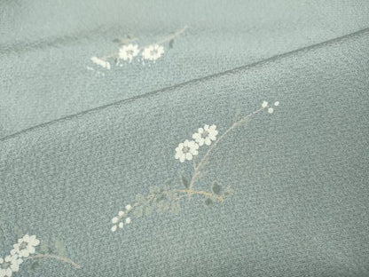 平和屋着物●上質な小紋　芝草花文　正絹　逸品　CABH9640ut