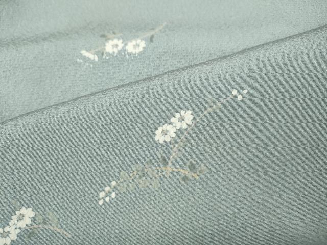 平和屋着物●上質な小紋　芝草花文　正絹　逸品　CABH9640ut