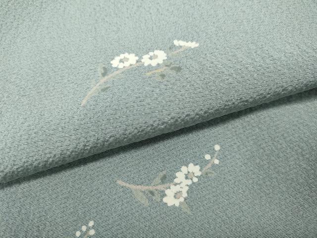 平和屋着物●上質な小紋　芝草花文　正絹　逸品　CABH9640ut