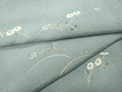平和屋着物●上質な小紋　芝草花文　正絹　逸品　CABH9640ut