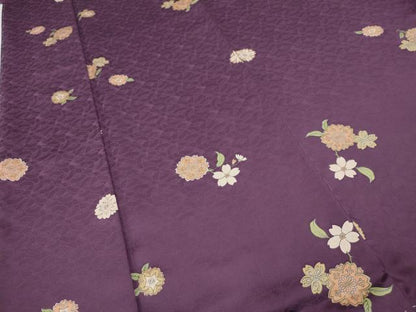 平和屋着物●上質な小紋　舞桜文　正絹　逸品　CABH9641ut