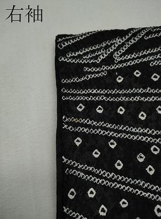 平和屋着物●訪問着　総絞り　枝垂れ花文　黒地　正絹　逸品　CABH9642ut