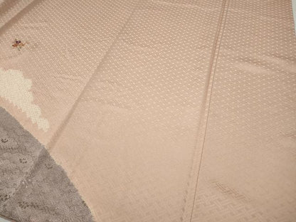 平和屋着物●訪問着　刺繍　雲重ね花文　金銀彩　正絹　逸品　CABH9648ut