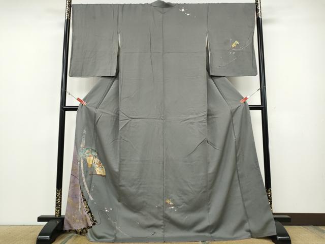 平和屋着物●訪問着　源氏物語　金彩　ロング丈　正絹　逸品　CABH9651ut