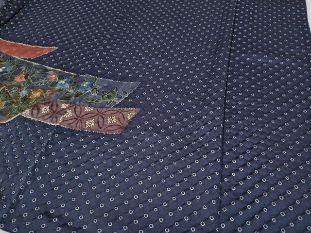 平和屋着物●訪問着　絞り　熨斗花文　正絹　逸品　CABH9653ut