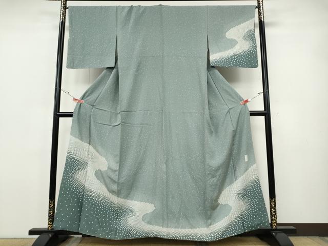 平和屋着物●訪問着　作家物　絞り　エ霞文　金彩　正絹　逸品　CABH9654ut