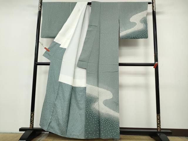 平和屋着物●訪問着　作家物　絞り　エ霞文　金彩　正絹　逸品　CABH9654ut