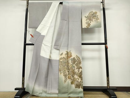 平和屋着物●訪問着　辻が花　暈し染め　金彩　正絹　逸品　CABH9655ut