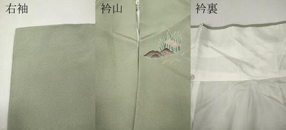 平和屋着物●訪問着　風景草花文　暈し染め　金彩　正絹　逸品　CABH9657ut