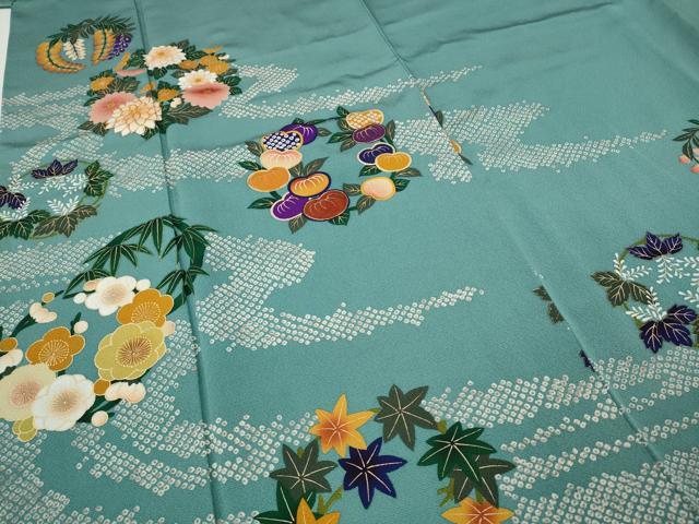 平和屋着物●ファッションデザイナー 花井幸子　訪問着　駒刺繍　花丸文　金彩　正絹　逸品　CABH9660ut