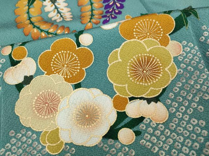 平和屋着物●ファッションデザイナー 花井幸子　訪問着　駒刺繍　花丸文　金彩　正絹　逸品　CABH9660ut