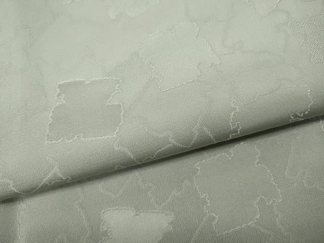 平和屋着物●上質な色無地　破れ色紙地紋　青磁鼠色　正絹　逸品　CABH9662ut