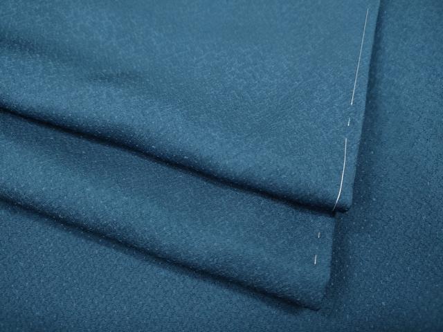 平和屋着物●上質な色無地　青藍色　正絹　逸品　CABH9669ut