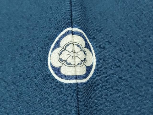 平和屋着物●上質な色無地　青藍色　正絹　逸品　CABH9669ut
