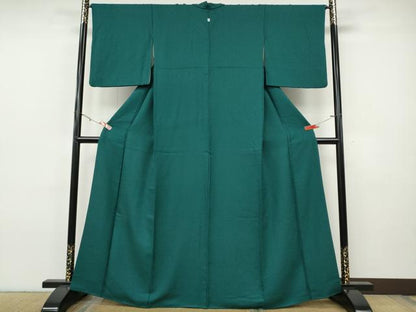 平和屋着物●上質な色無地　紋意匠　鉄色　正絹　逸品　CABH9670ut
