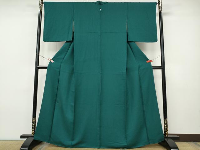 平和屋着物●上質な色無地　紋意匠　鉄色　正絹　逸品　CABH9670ut