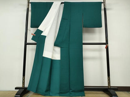 平和屋着物●上質な色無地　紋意匠　鉄色　正絹　逸品　CABH9670ut