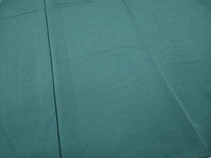 平和屋着物●上質な色無地　錆浅葱色　正絹　逸品　CABH9671ut