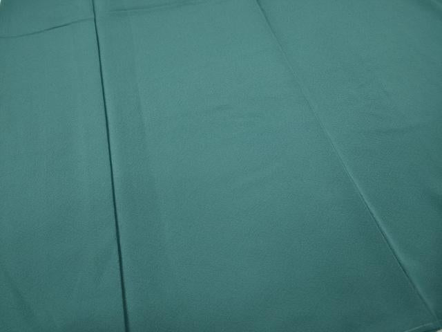 平和屋着物●上質な色無地　錆浅葱色　正絹　逸品　CABH9671ut