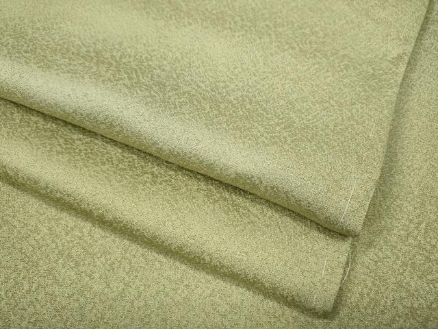平和屋着物●上質な色無地　抹茶色　正絹　逸品　CABH9674ut