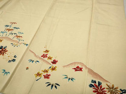 平和屋着物●訪問着　ろうけつ染め　風景草花文　金彩　正絹　逸品　CABH9679ut