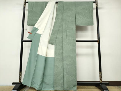 平和屋着物●江戸小紋　雲重ね寄せ小紋柄　正絹　逸品　CABH9681ut