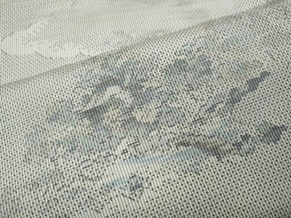 平和屋着物●都喜ヱ門　本場大島紬　白大島　7マルキ　雲重ね風景草木文　総絣　藤絹織物謹製　証紙付き　正絹　逸品　CABH9682ut