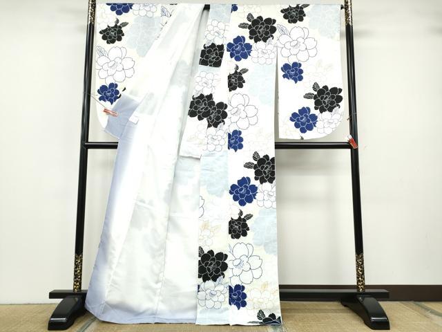平和屋着物●小振袖　二尺袖　舞桜文　洗える着物　未使用　CABH9698ut