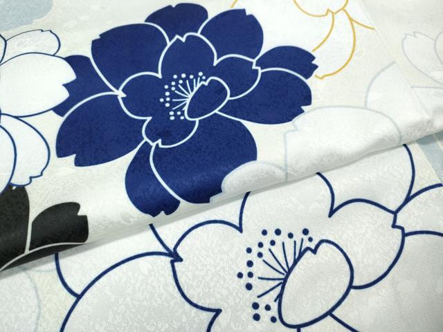 平和屋着物●小振袖　二尺袖　舞桜文　洗える着物　未使用　CABH9698ut