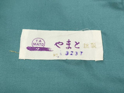 平和屋着物●本塩沢　110亀甲　菱間道　やまと誂製　正絹　逸品　CABH9710ut