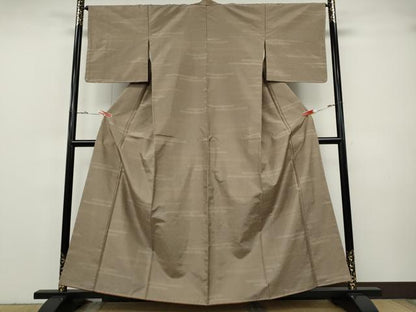 平和屋着物●上質な紬　100亀甲　エ霞文　正絹　逸品　未使用　CABH9713ut