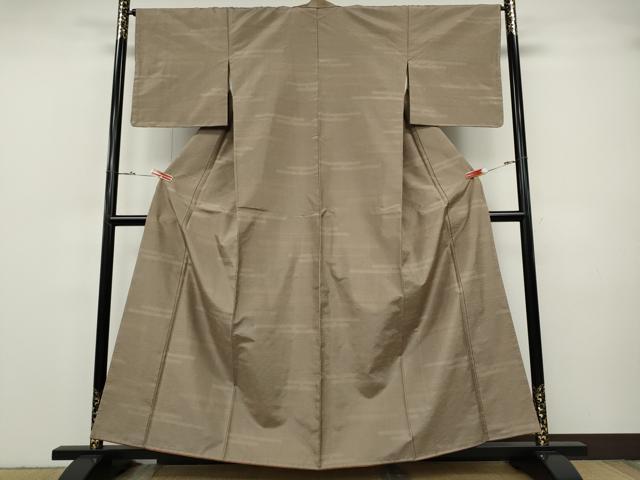 平和屋着物●上質な紬　100亀甲　エ霞文　正絹　逸品　未使用　CABH9713ut