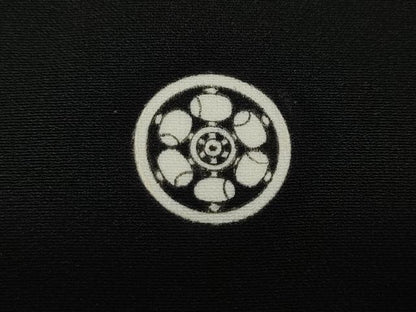 平和屋着物●豪華黒留袖　寿光織　鷺　流水草花文　金銀糸　正絹　逸品　CABH9714ut