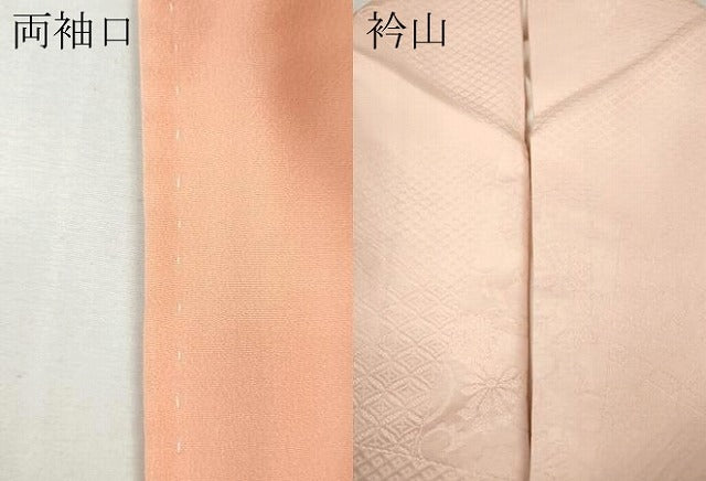 平和屋着物●上質な色無地　切嵌花唐草吉祥地紋　虹色　正絹　逸品　CABH9723ut