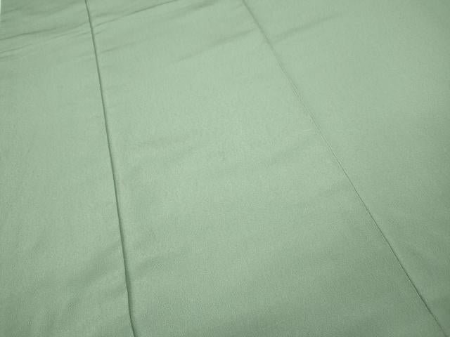平和屋着物●上質な色無地　白緑色　正絹　逸品　CABH9724ut