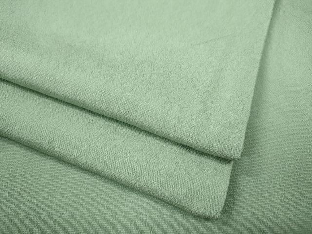 平和屋着物●上質な色無地　白緑色　正絹　逸品　CABH9724ut