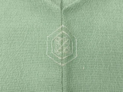 平和屋着物●上質な色無地　白緑色　正絹　逸品　CABH9724ut