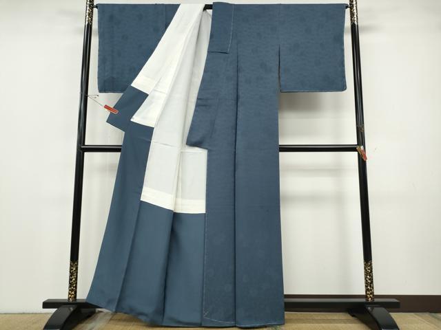 平和屋着物●上質な色無地　菊地紋　褐色　鈴乃屋扱い　正絹　逸品　CABH9726ut
