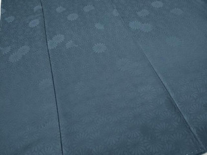 平和屋着物●上質な色無地　菊地紋　褐色　鈴乃屋扱い　正絹　逸品　CABH9726ut