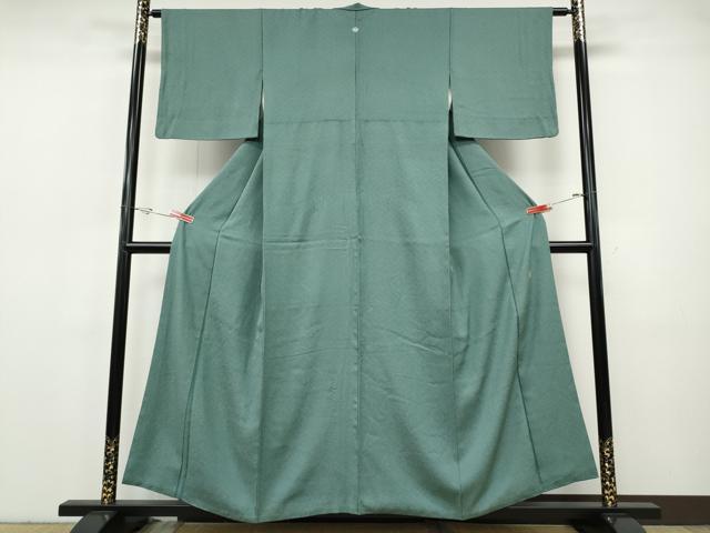 平和屋着物●京加賀友禅　百貫達雄監修　色無地　霞地紋　薄青色　正絹　逸品　CABH9727ut