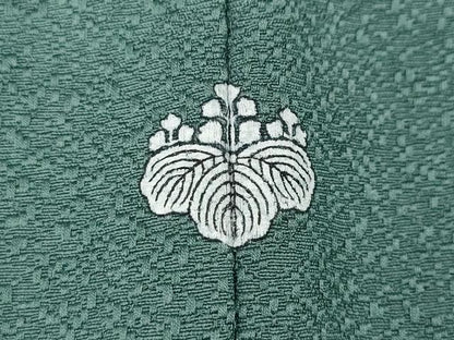 平和屋着物●京加賀友禅　百貫達雄監修　色無地　霞地紋　薄青色　正絹　逸品　CABH9727ut