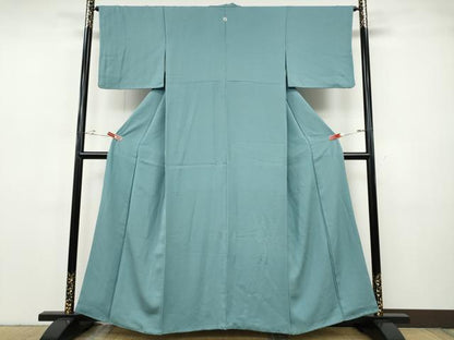 平和屋着物●上質な色無地　浅縹色　正絹　逸品　CABH9729ut