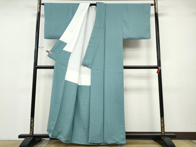 平和屋着物●上質な色無地　浅縹色　正絹　逸品　CABH9729ut