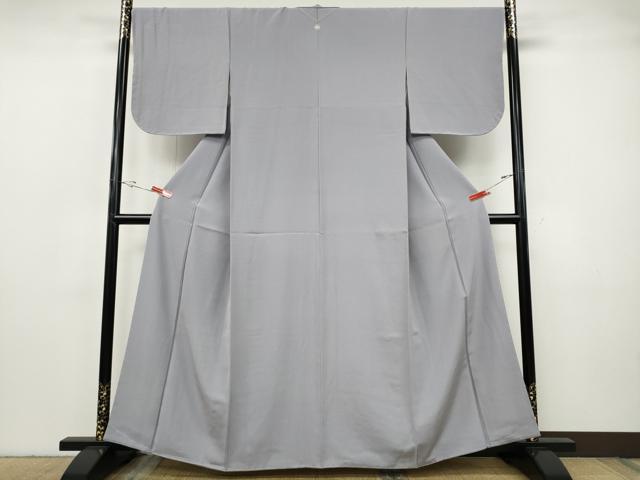 平和屋着物●上質な色無地　牡丹鼠色　正絹　逸品　未使用　CABH9732ut