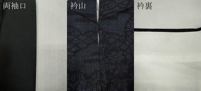 平和屋着物●結城紬　80亀甲　雲重ね吉祥花文　正絹　逸品　CABH9734ut