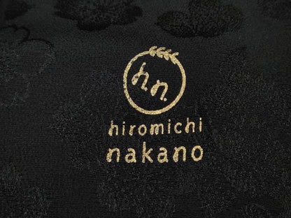平和屋着物●ファッションブランド　hiromichi nakano　ヒロミチナカノ　振袖　舞桜文　暈し染め　黒地　正絹　逸品　CABH9739ut